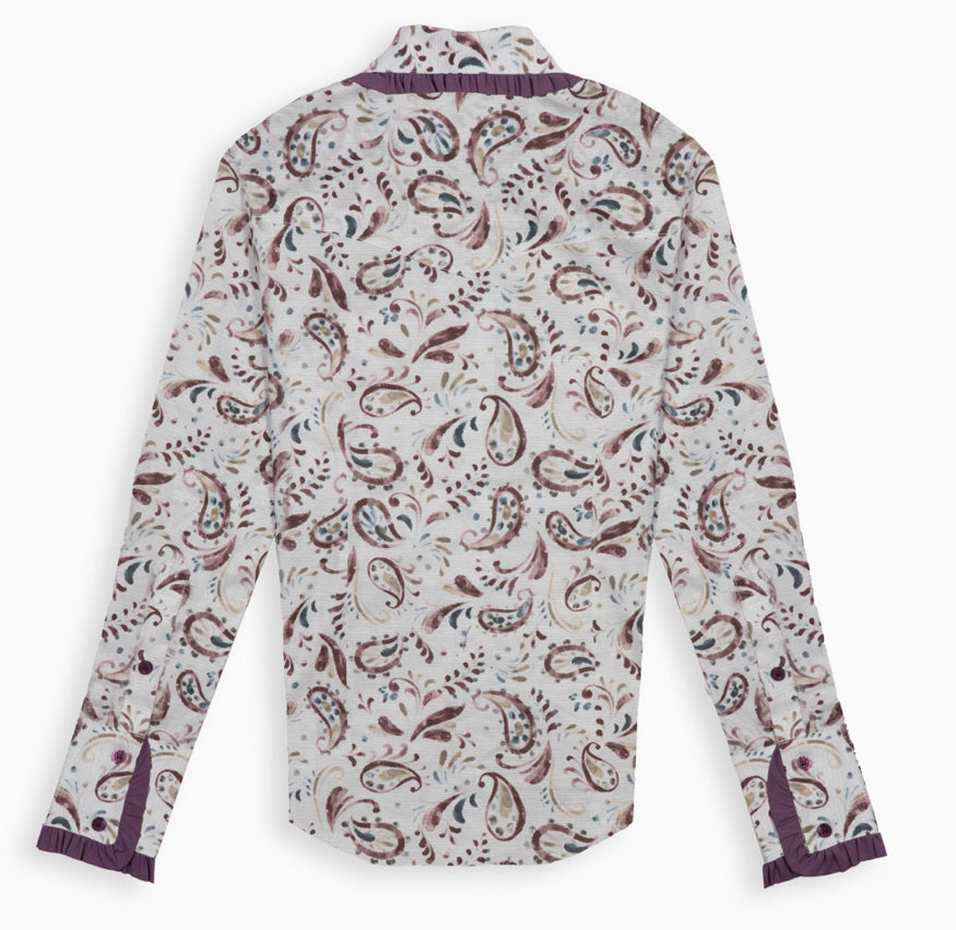 Painted Paisley Frill Shirt