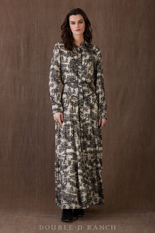 Wide Open Trail Toile Dress