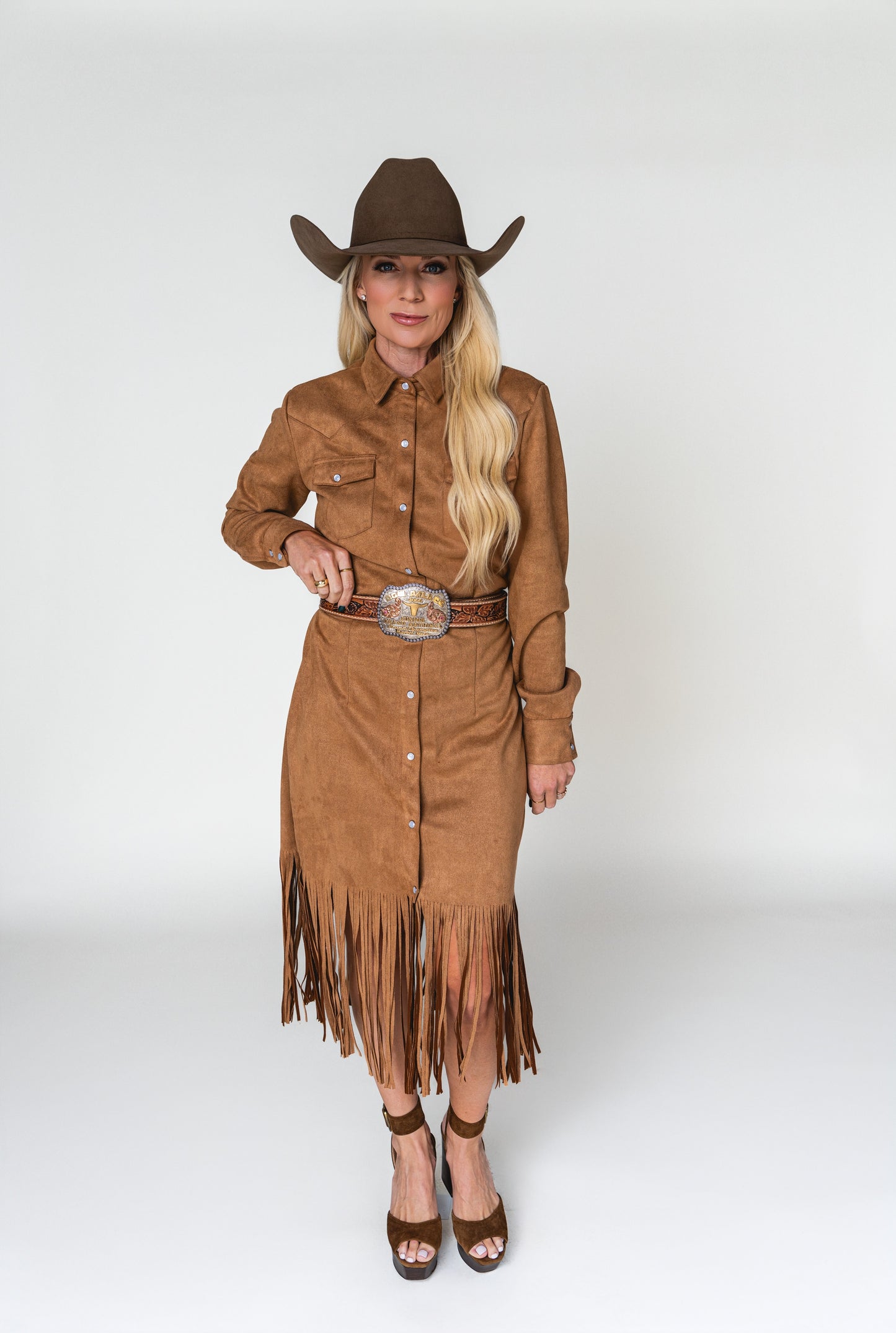 Lovlei Ranch Annabelle Duster Dress Tan