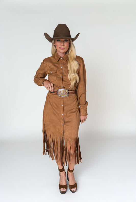 Lovlei Ranch Annabelle Duster Dress Tan