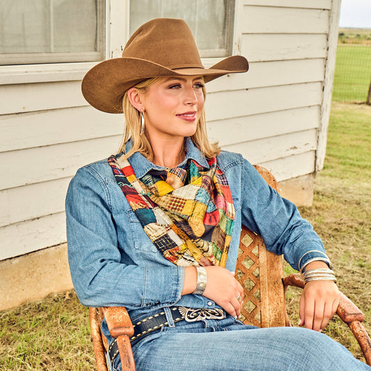 Fringe Scarves Crazy Quilt
