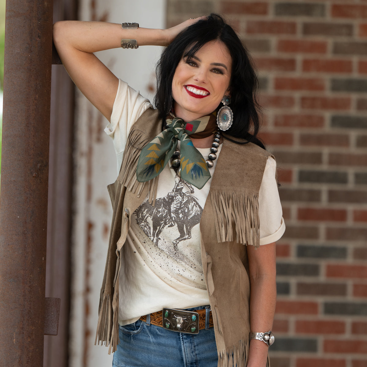 Fringe Scarves Cross Me Bandana