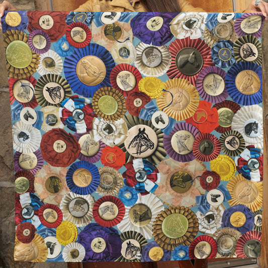 Fringe Scarves Champ (Collage of Vintage Ribbons)