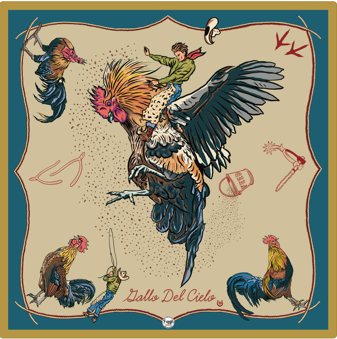 Fringe Scarves Gallo Del Cielo