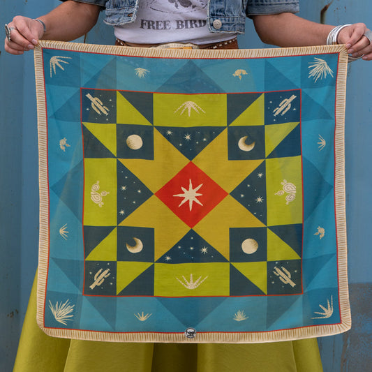 Fringe Quilted Desert Bandana