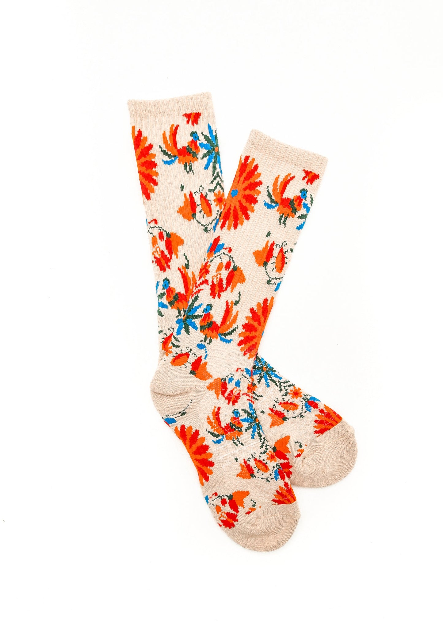 Fringe Otomi Tan Performance Socks