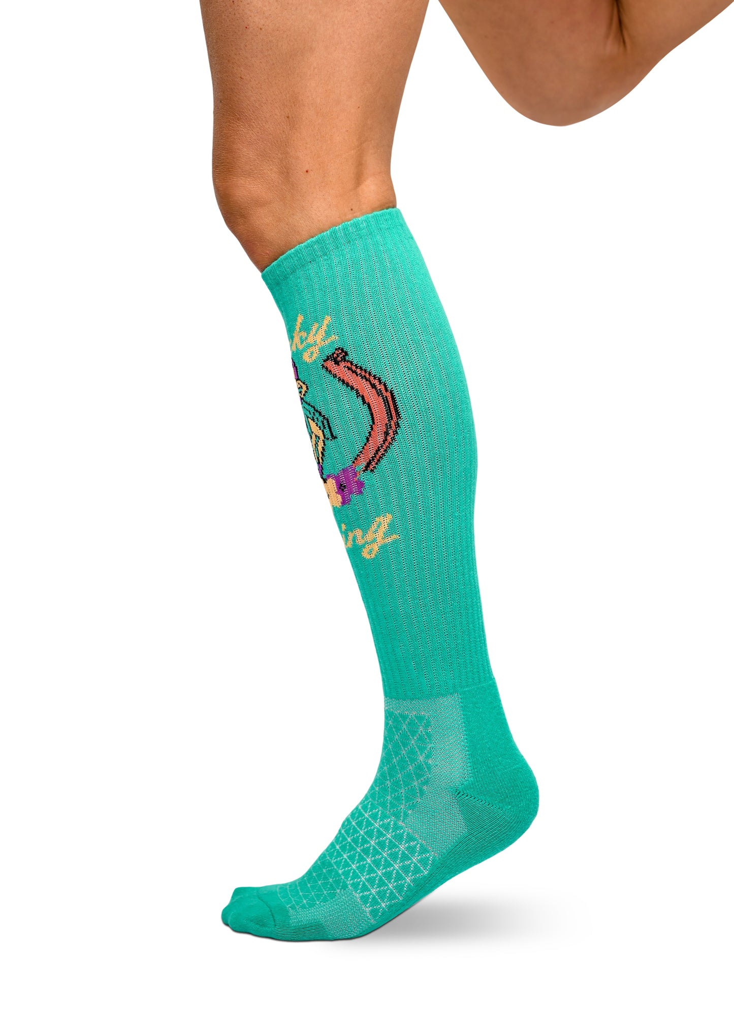 Island Cowgirl Teal Performance Socks