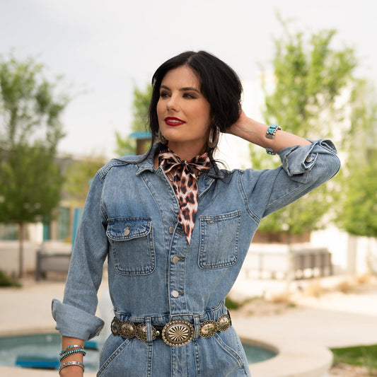 Fringe Scarves Twilly Leopard