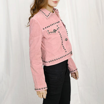 The Prairie Rose Blush Suede Jacket
