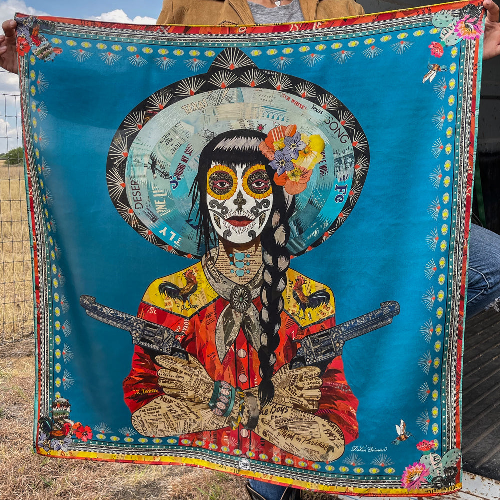 Fringe Scarves Vaquera Roosters