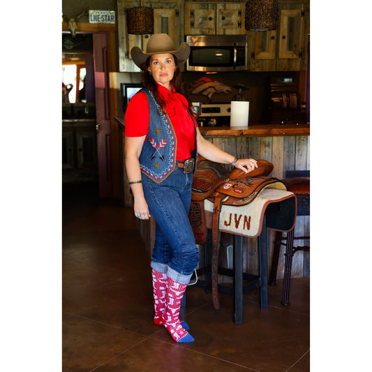 Get Western Performance Socks - Red