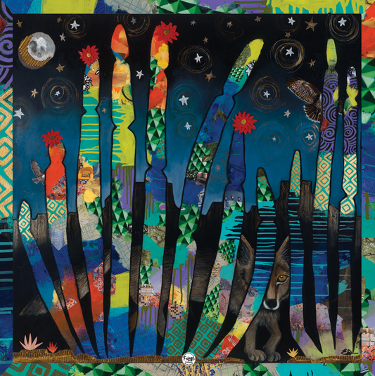 Fringe Scarves Painted Ruins