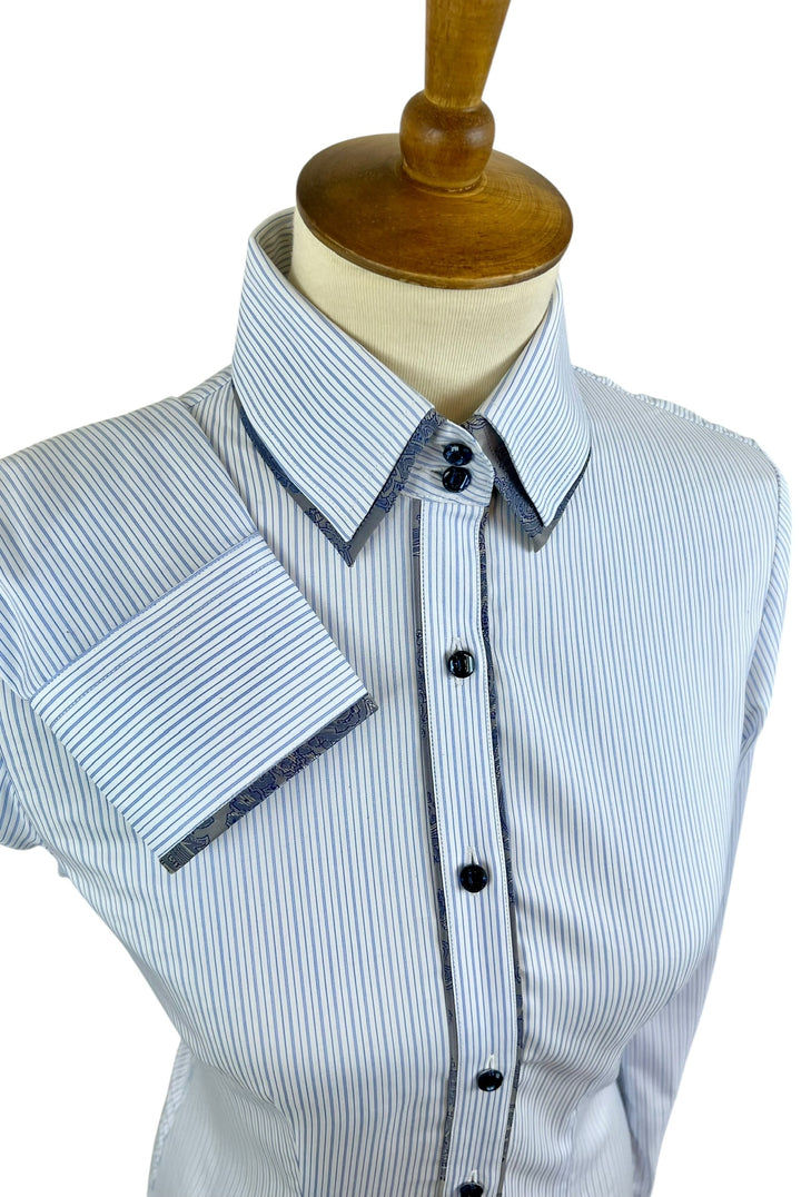 The Blue Pinstripe Western Shirt