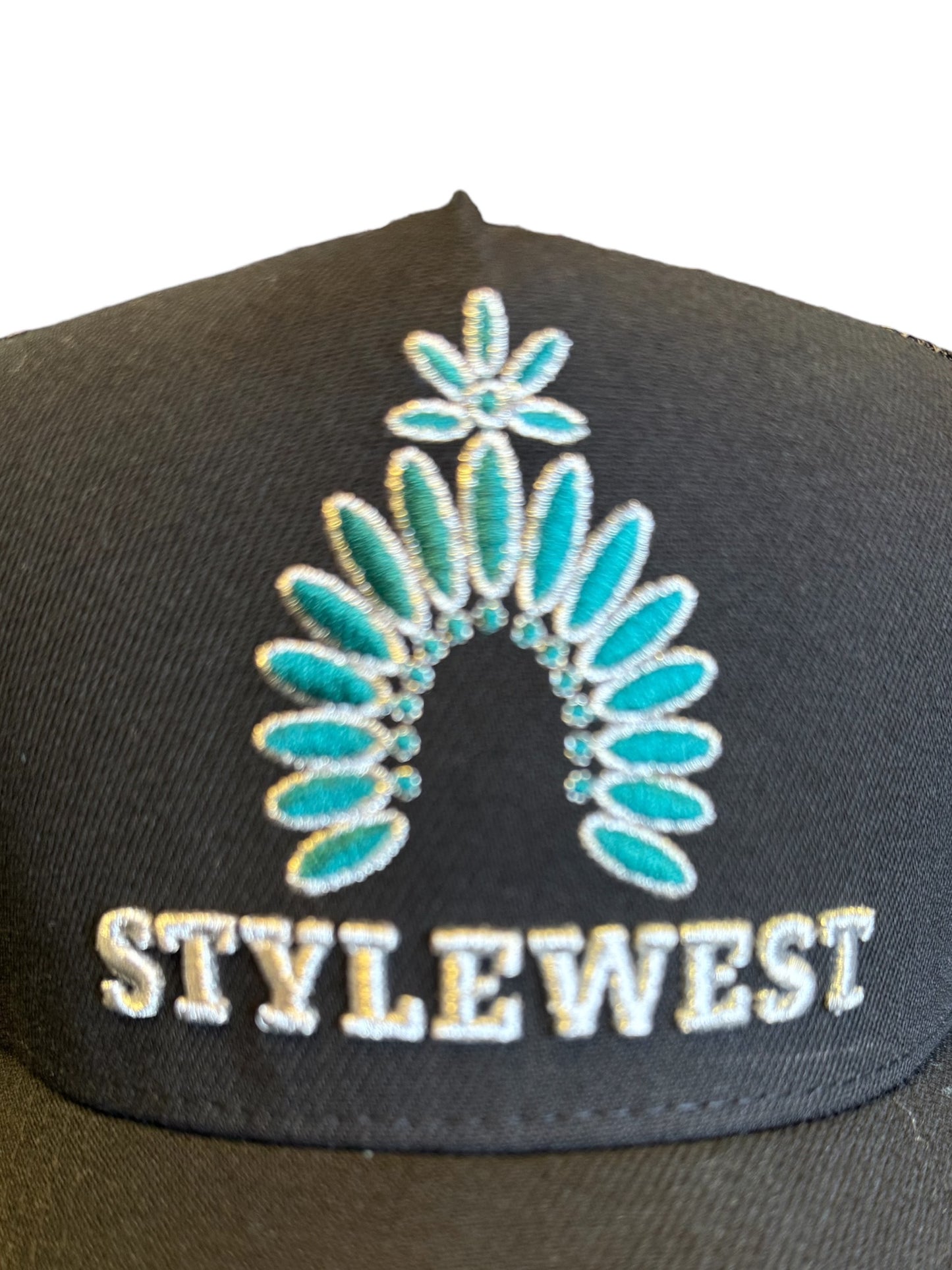 StyleWest - Turquoise Squash Blossom Truckers Hat
