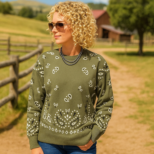 Cotton & Rye Bandana Sweater