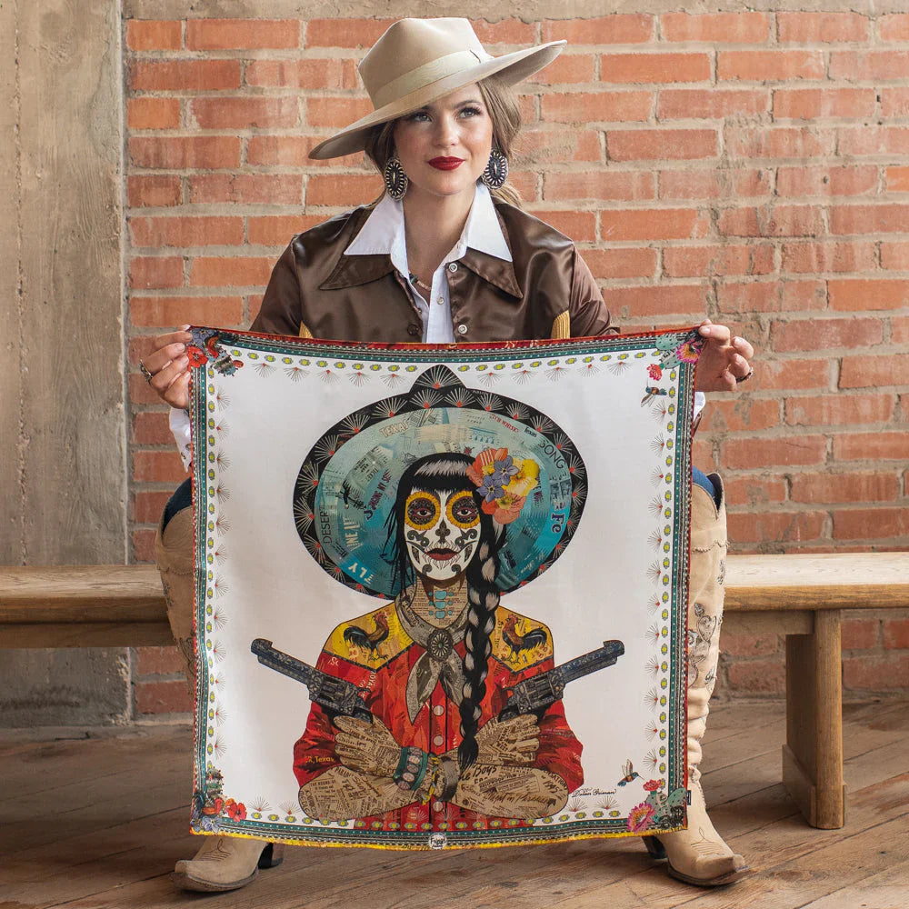 Fringe Scarves Vaquera Roosters