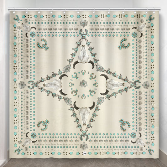 Fringe Shower Curtain - Squash Blossom