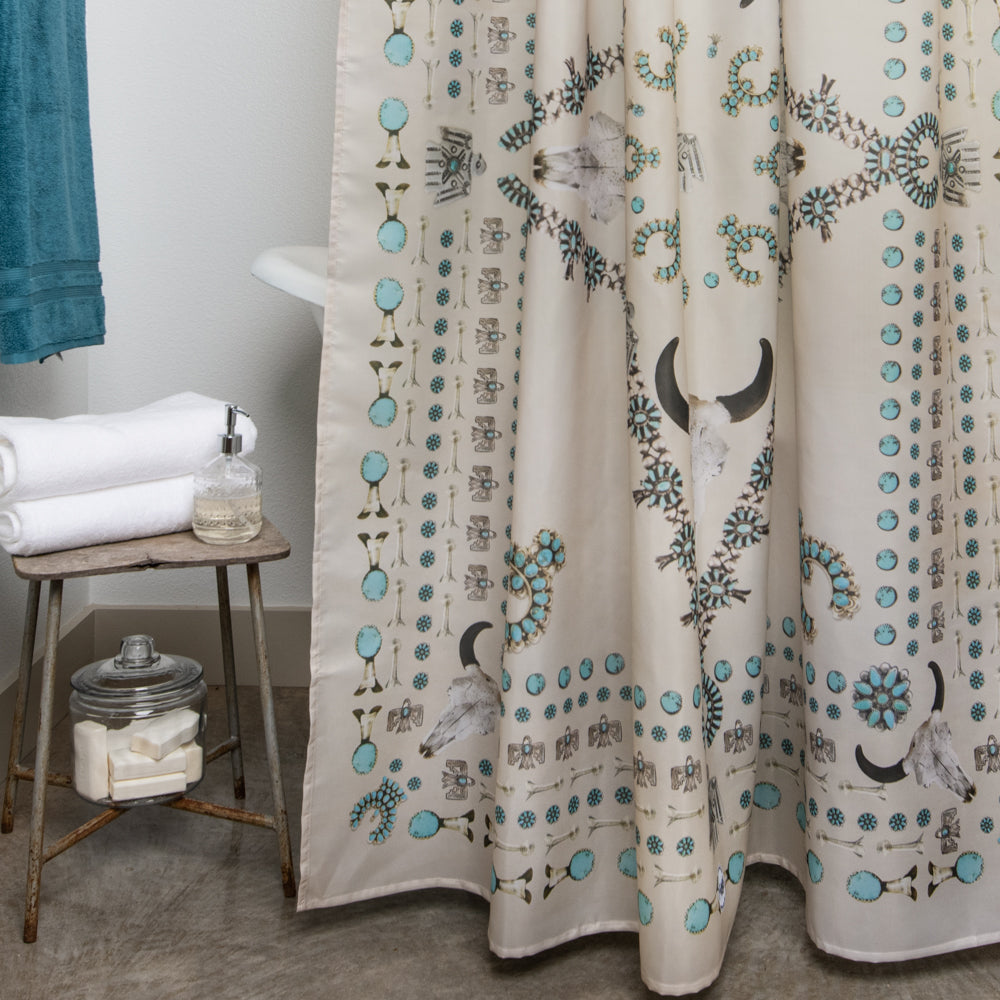 Fringe Shower Curtain - Squash Blossom