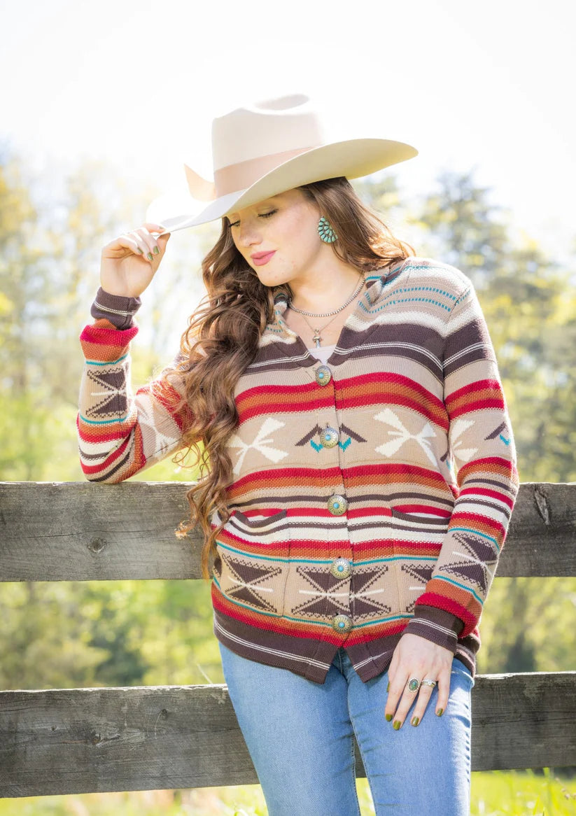 Cotton & Rye Striped Cardi