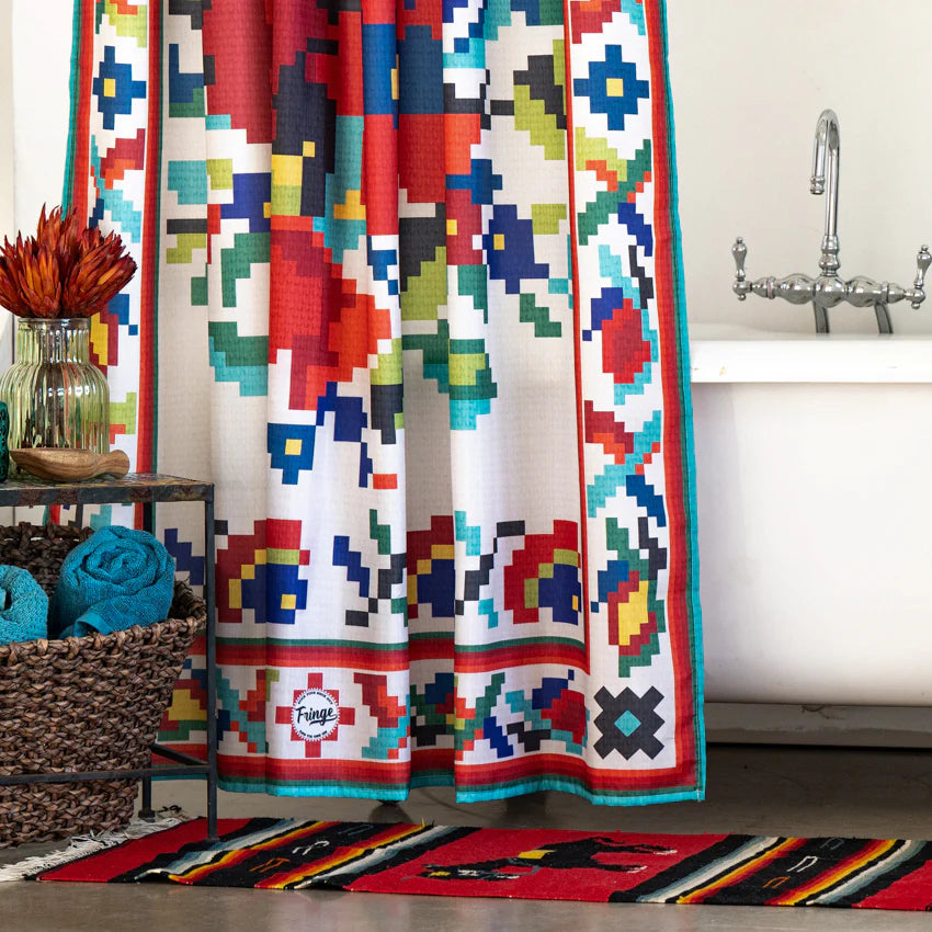 Fringe Shower Curtain - CrosStitch