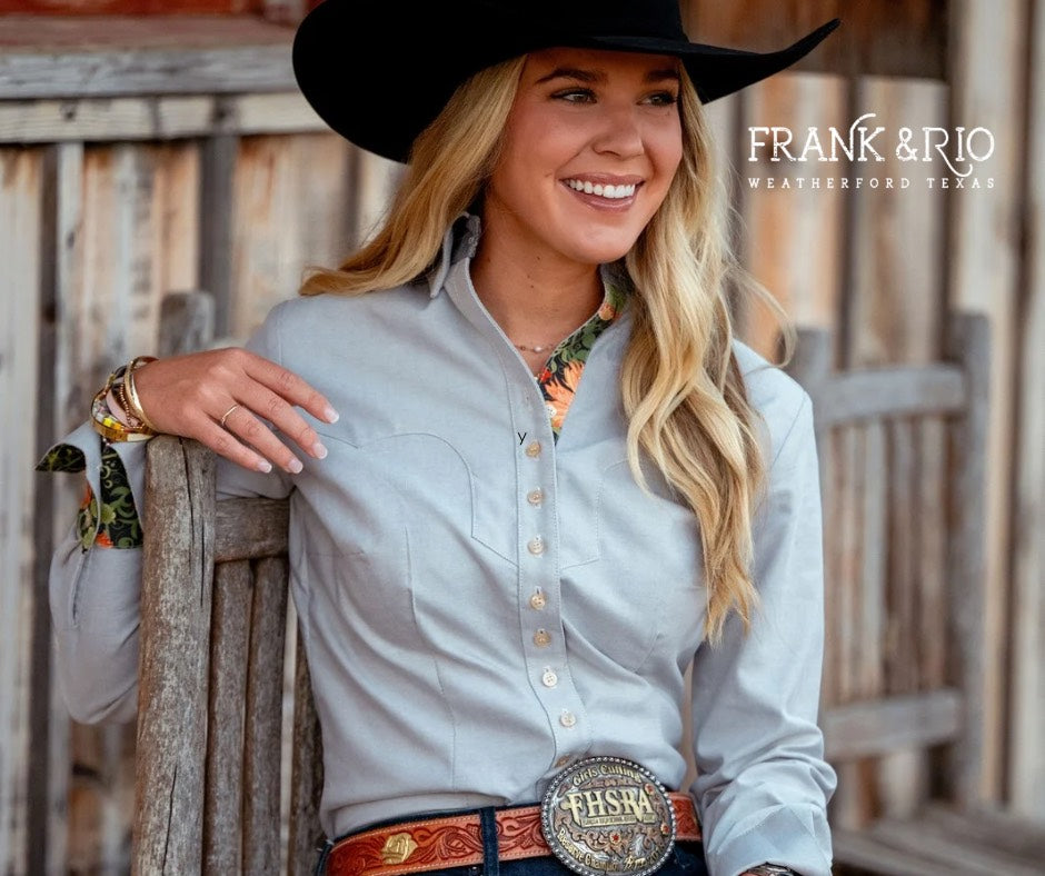 Frank & Rio Western Shirt Khaki/Floral