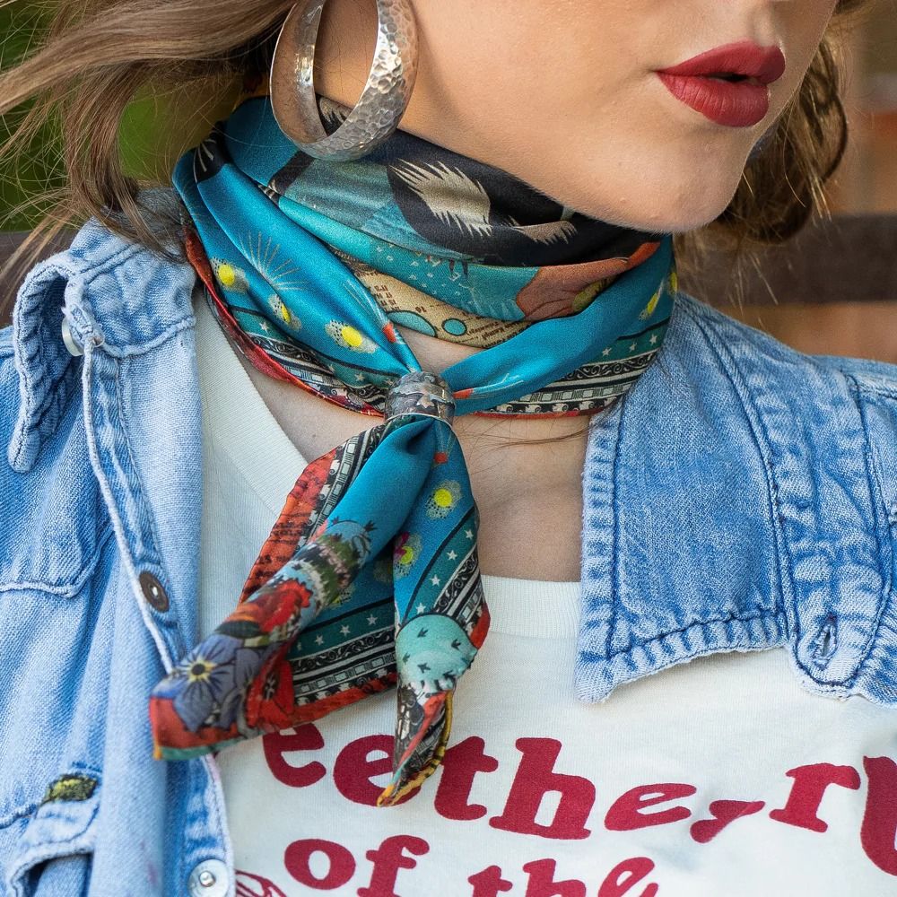 Fringe Scarves Vaquera Roosters