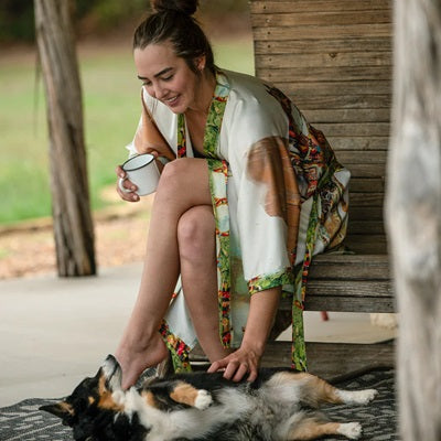 Fringe 100% Silk Kimono