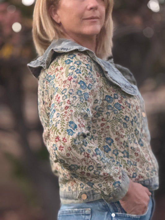Wild Bloom Denim Jacket