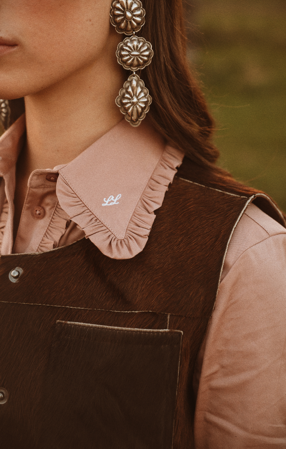 Dusty Rose Frill Shirt