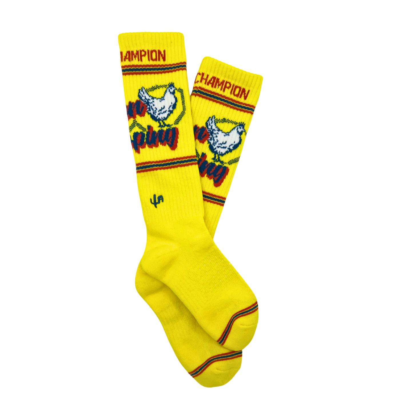 Cactus Alley Chicken Roping Yellow Performance Socks