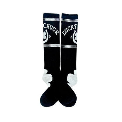 Retro Lucky Chuck Black/White Performance Socks