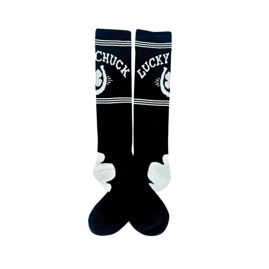 Retro Lucky Chuck Black/White Performance Socks