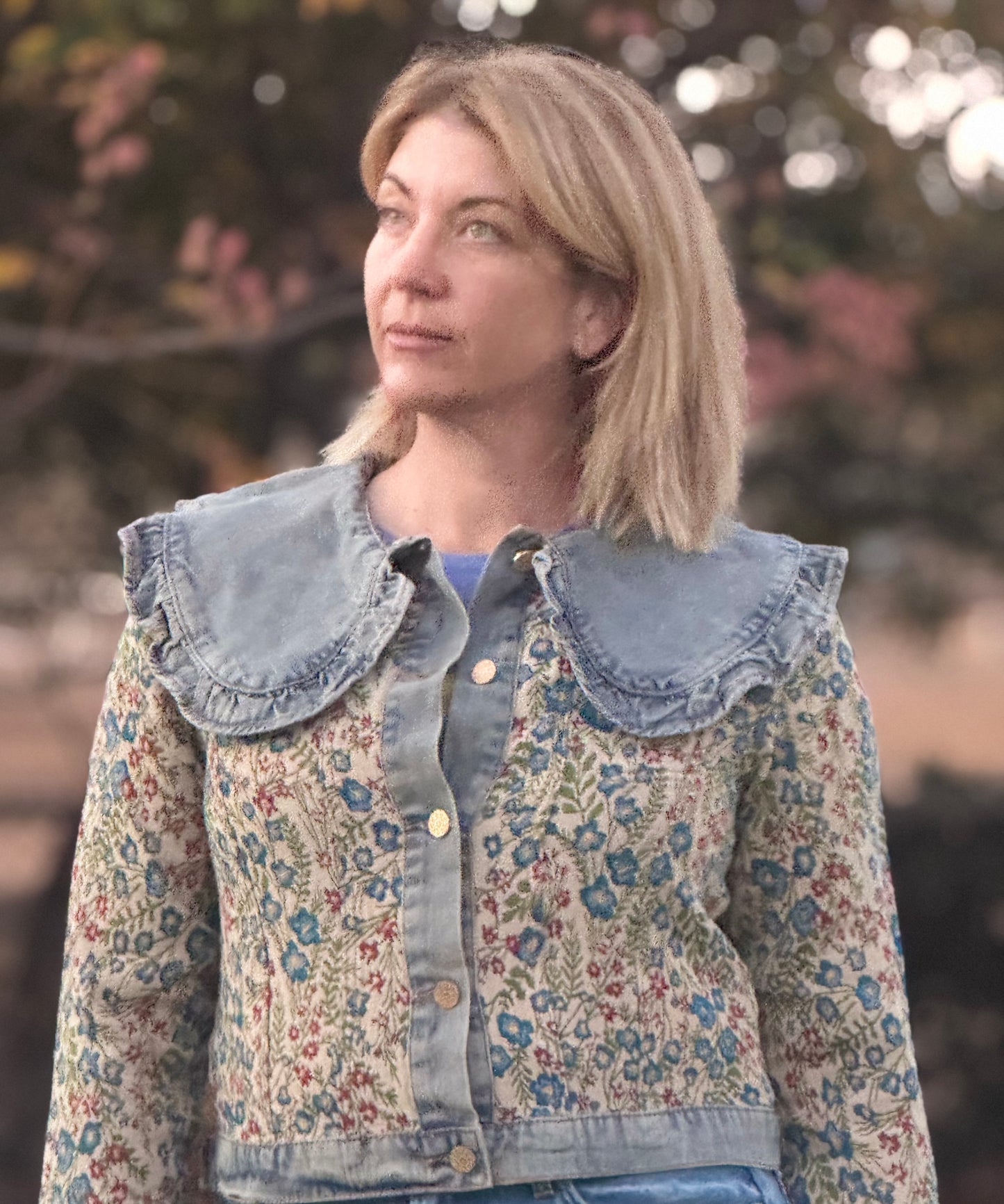 Wild Bloom Denim Jacket
