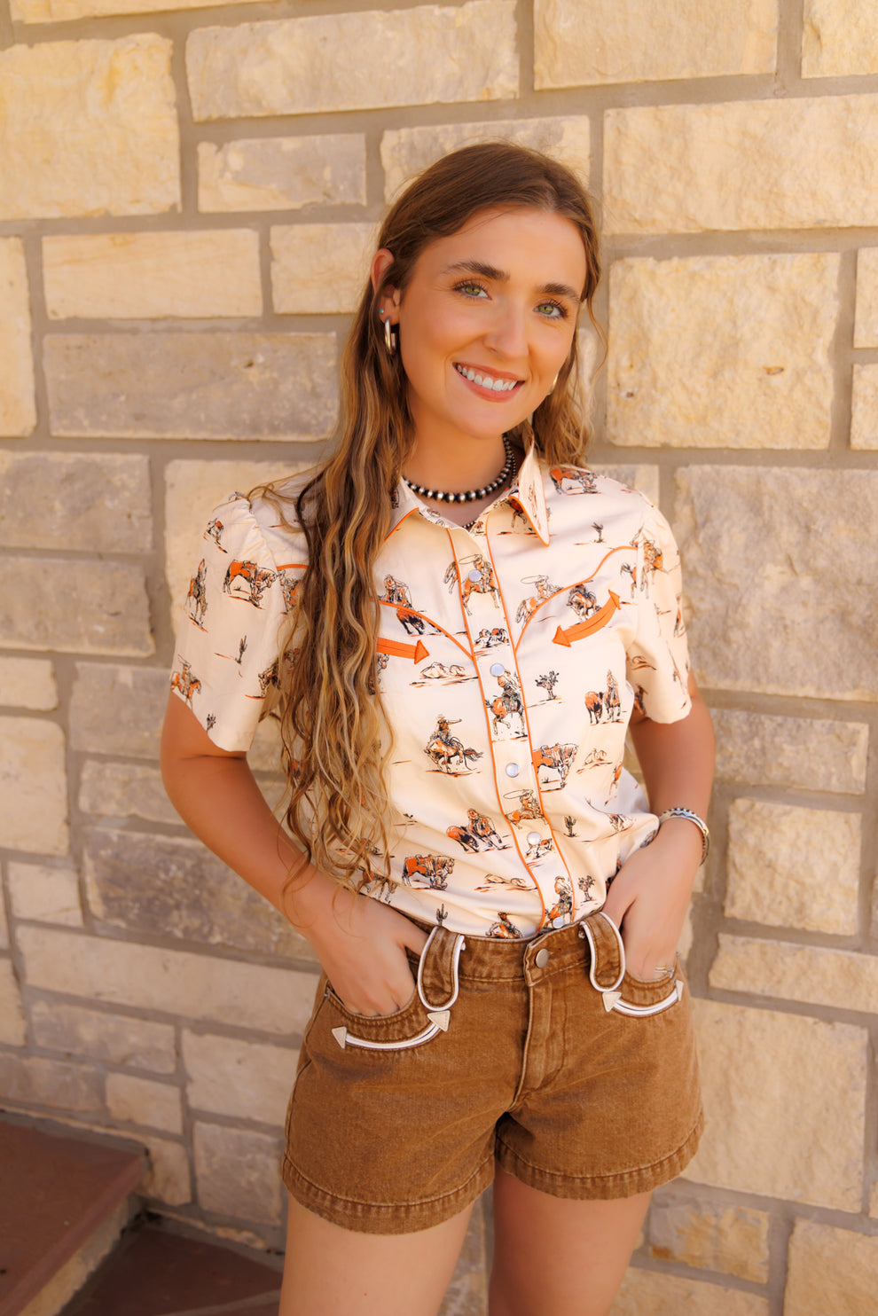 Western Things Pearl Snap Short Sleeve