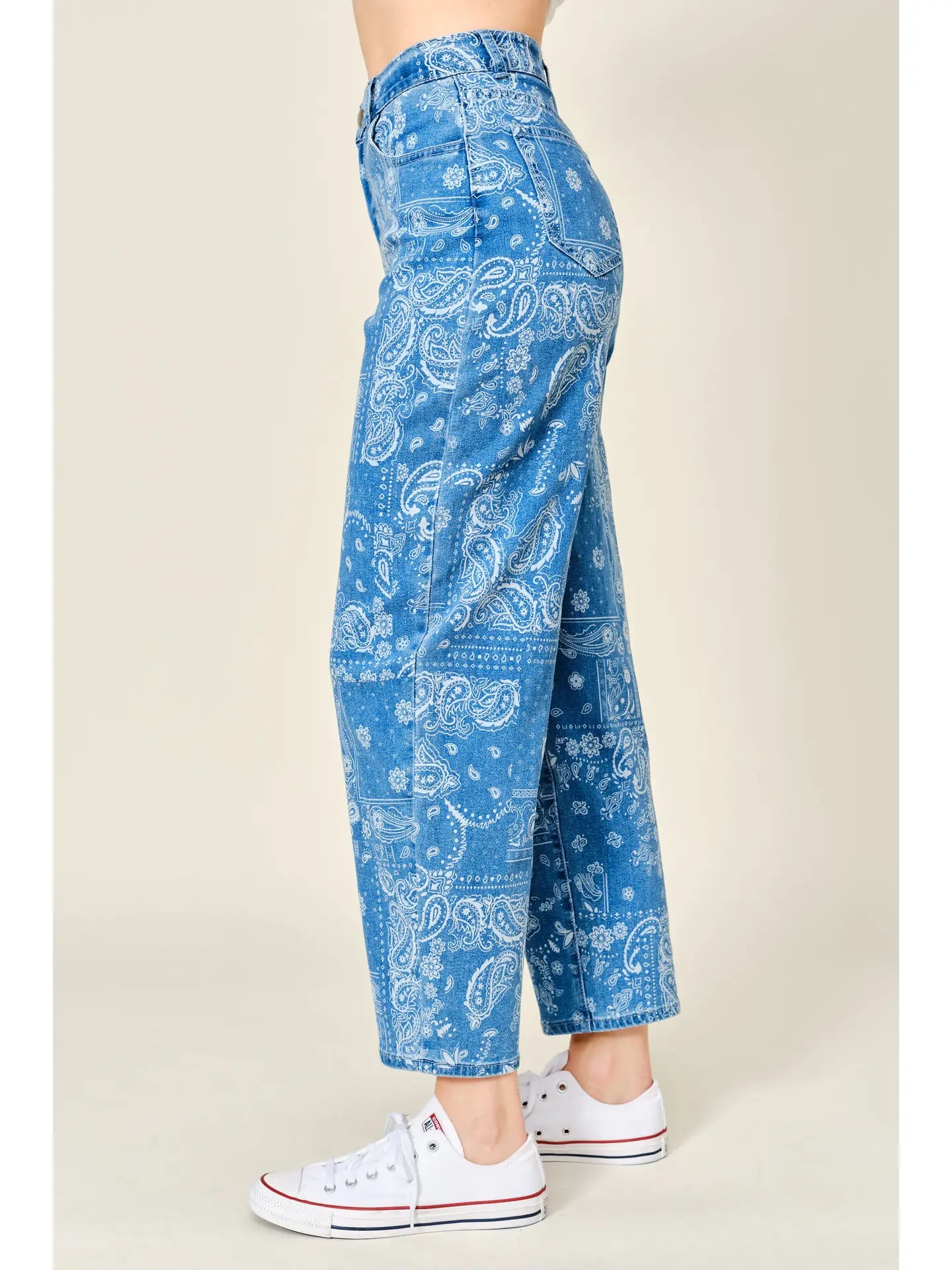 Paisley Denim Barrell Jeans