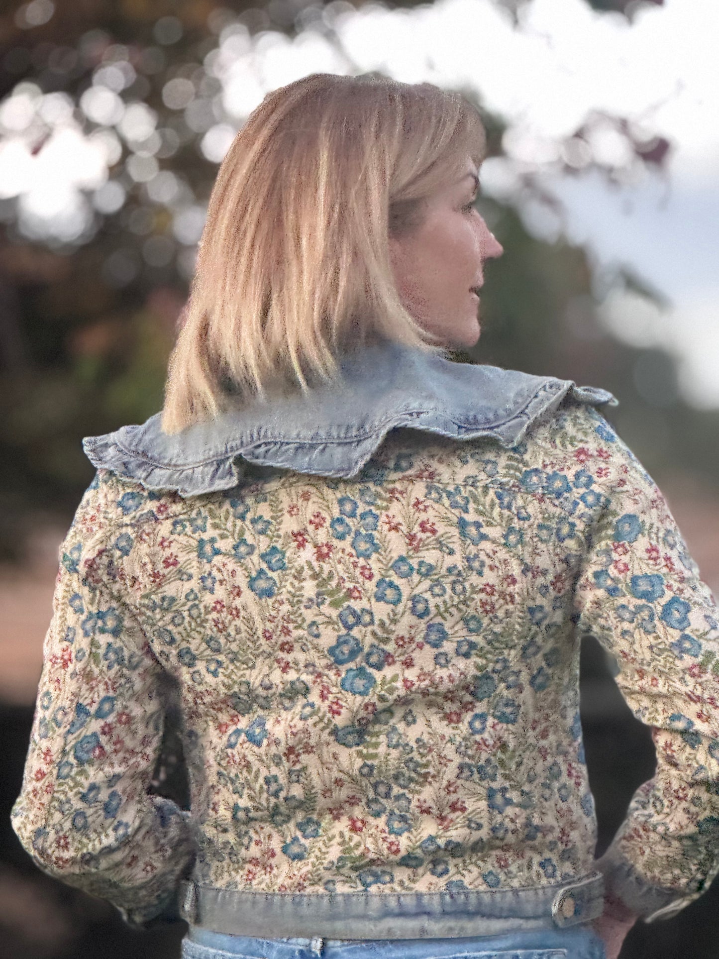 Wild Bloom Denim Jacket