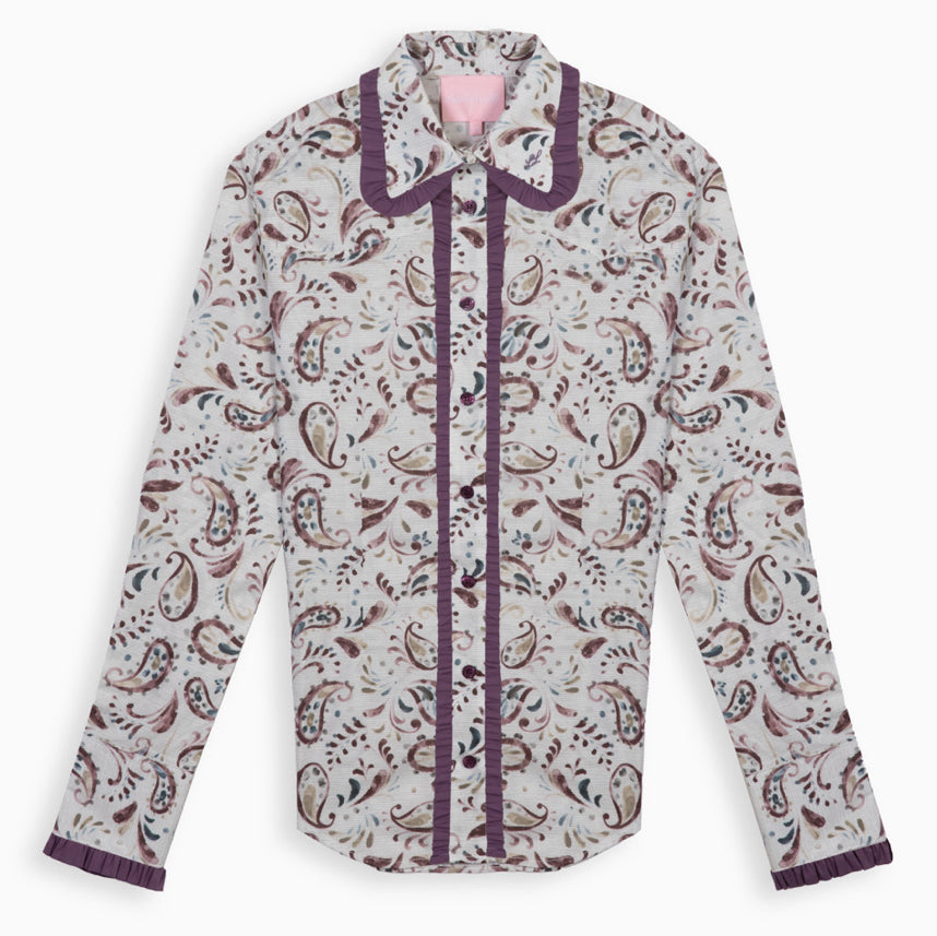 Painted Paisley Frill Shirt