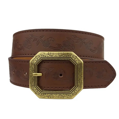 Embossed Belt Western Etched Buckle