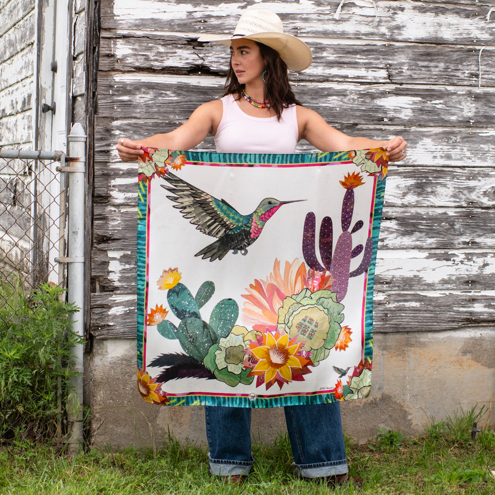 Fringe Scarves Cactus Blooms