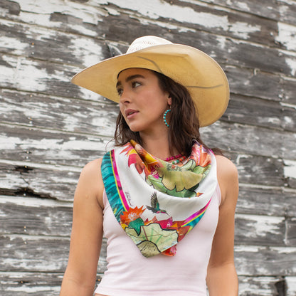 Fringe Scarves Cactus Blooms