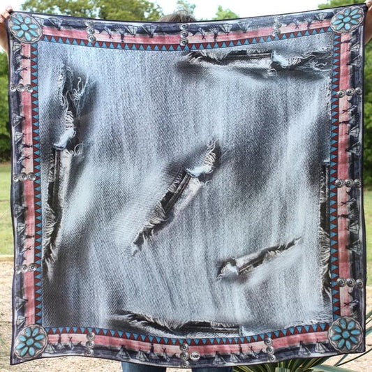 Fringe Scarves Denim Pawn
