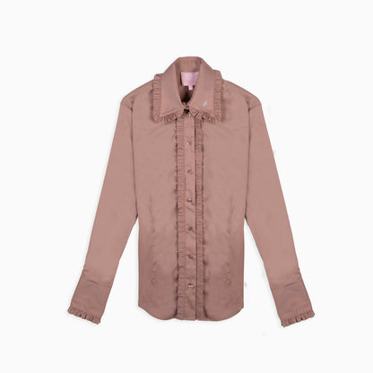 Dusty Rose Frill Shirt