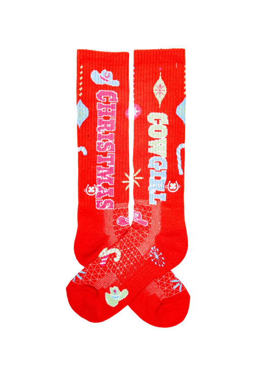 Cowgirl Christmas Performance Socks