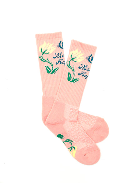 Make it Happen Peach Performance Socks