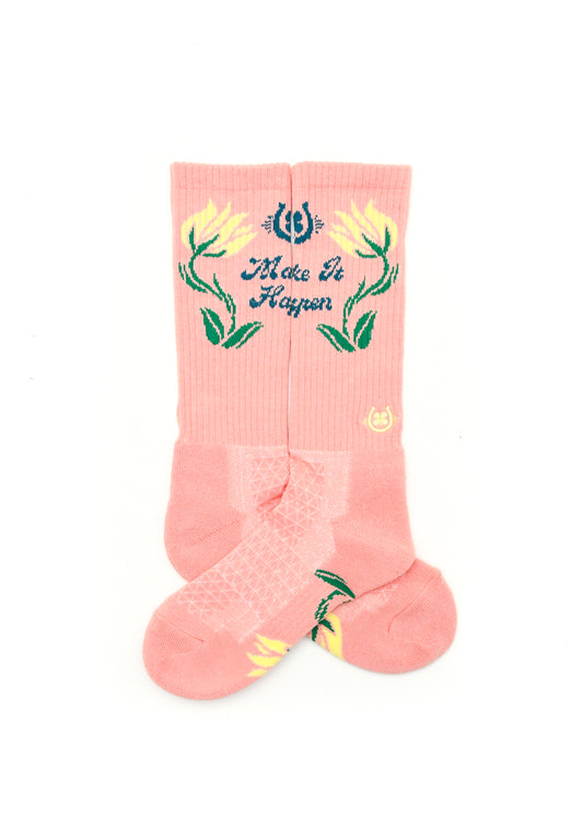 Make it Happen Peach Performance Socks