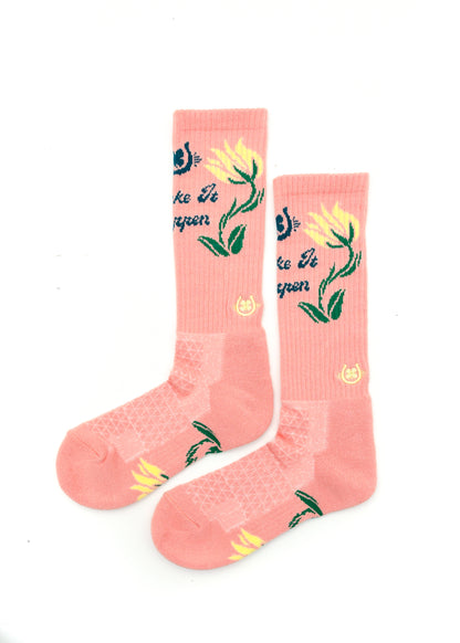 Make it Happen Peach Performance Socks