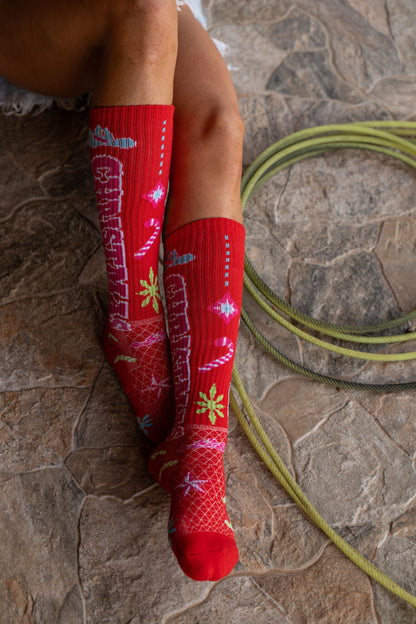 Cowgirl Christmas Performance Socks