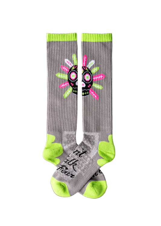 Don't Walk in Fear Grey Performance Socks
