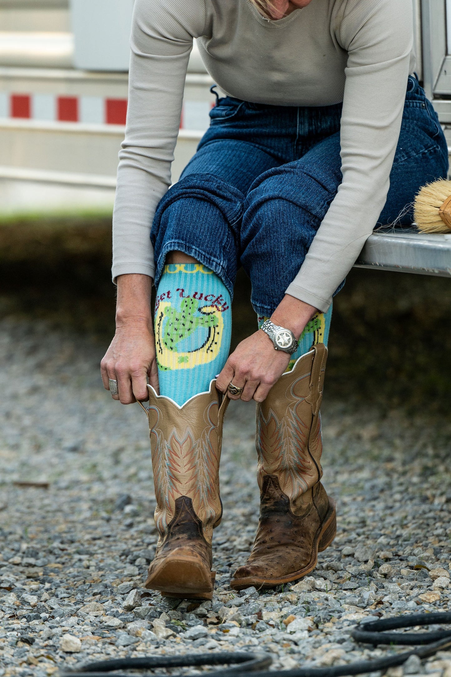 Get Lucky Aqua Performance Socks