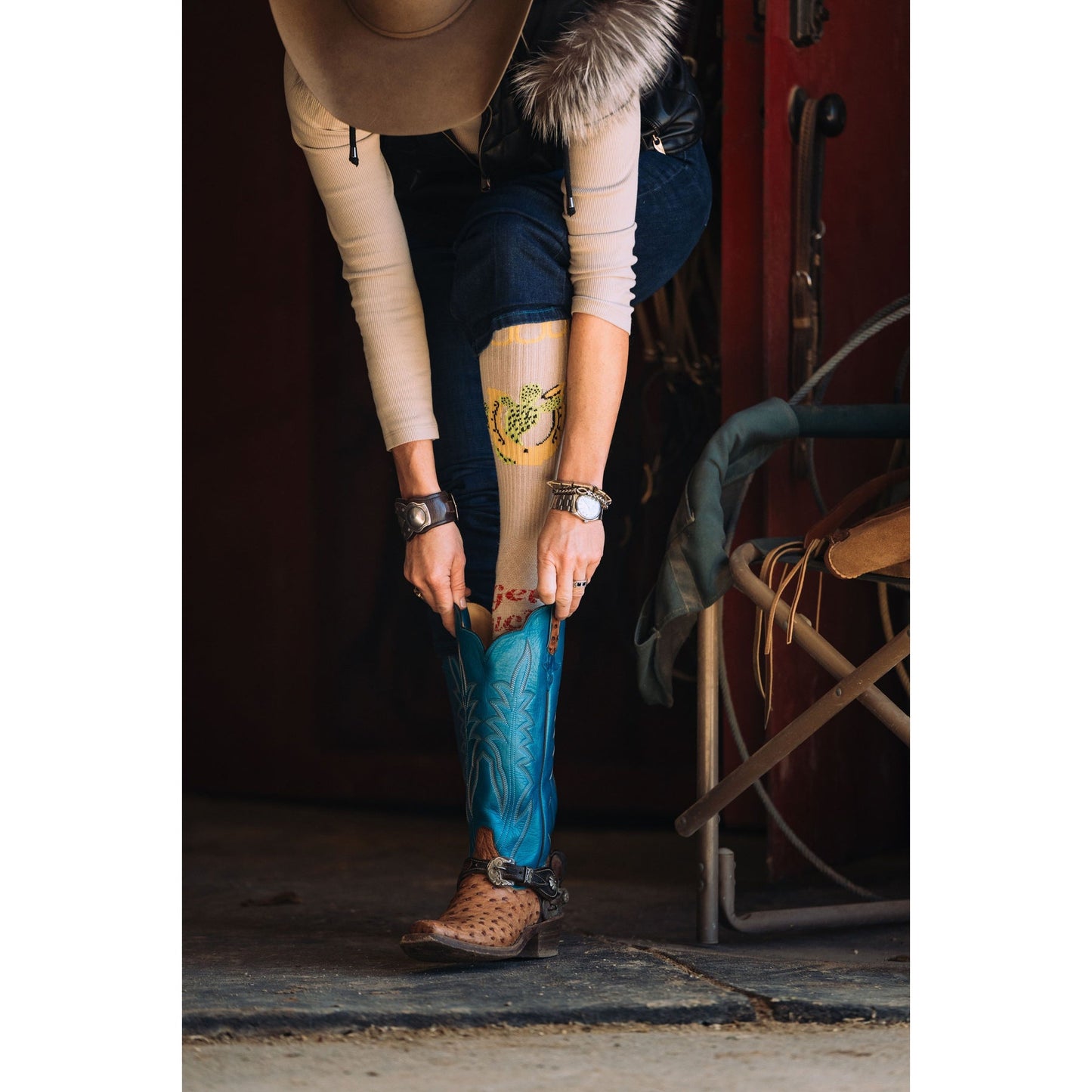 Lucky Chuck Get Lucky Tan Performance Socks